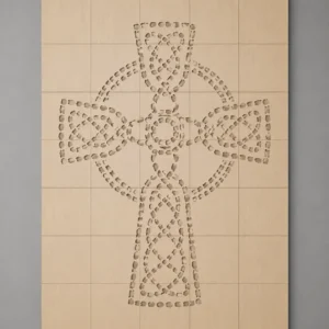 Mosaik Holz-Wandpaneel „Keltische-2“