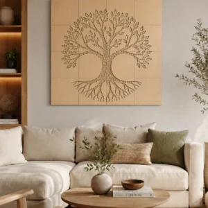 Mosaik Holz-Wandpaneel „Life-tree“