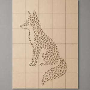 Mosaik Holz-Wandpaneel „Fuchs“