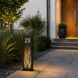 Solar-Hausnummer-Lichtstele