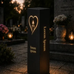 Gedenk-Lichtstelen  "Kerze und Herz"